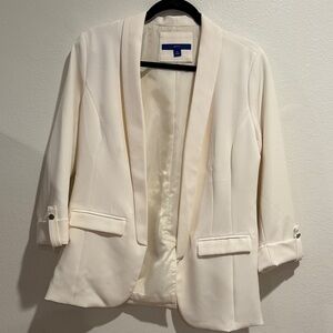 Apt. 9 Cream Open-Front Blazer Jacket